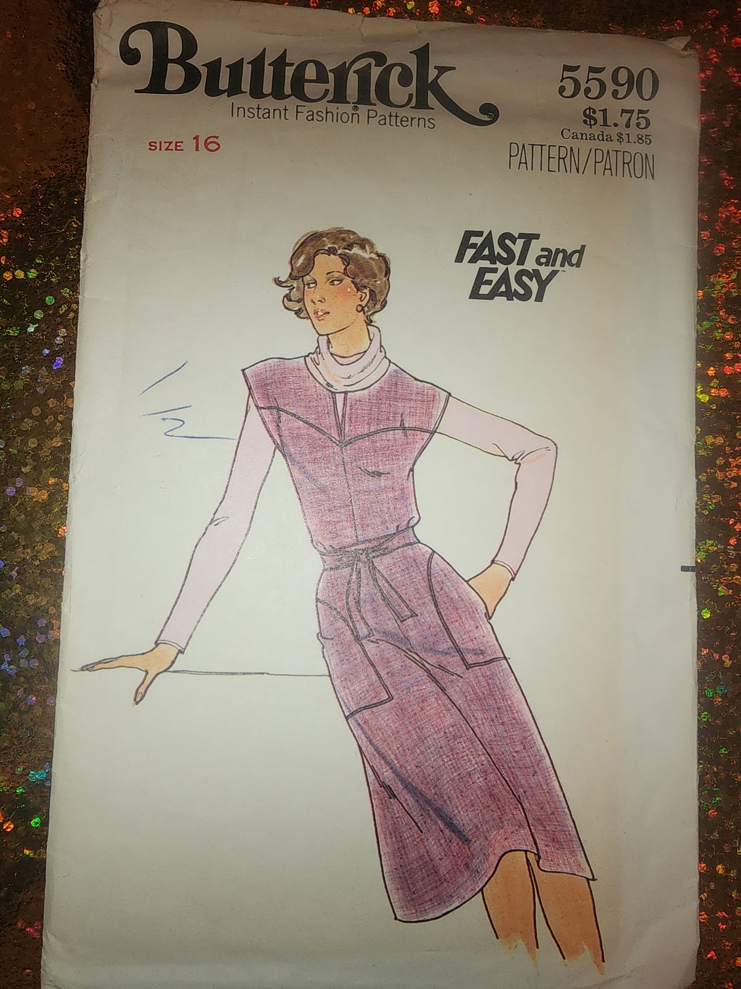 Butterick 5590 easy  Pattern midi jumper size 16 cut and complete