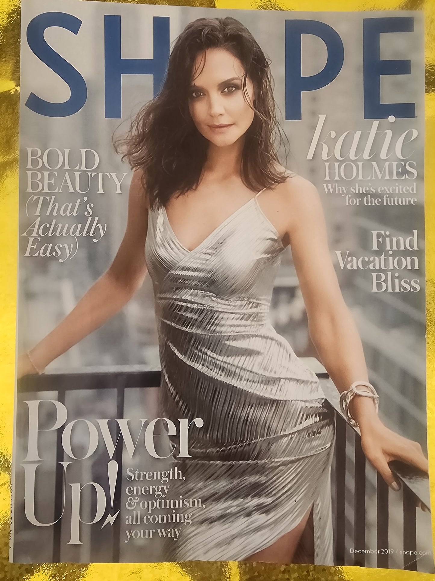 SHAPE Magazine, DECEMBER 2019, KATIE HOLMES Photo Cover, KAROLINA KURKOVA, BOLD BEAUTY, FIND VACATION BLISS!