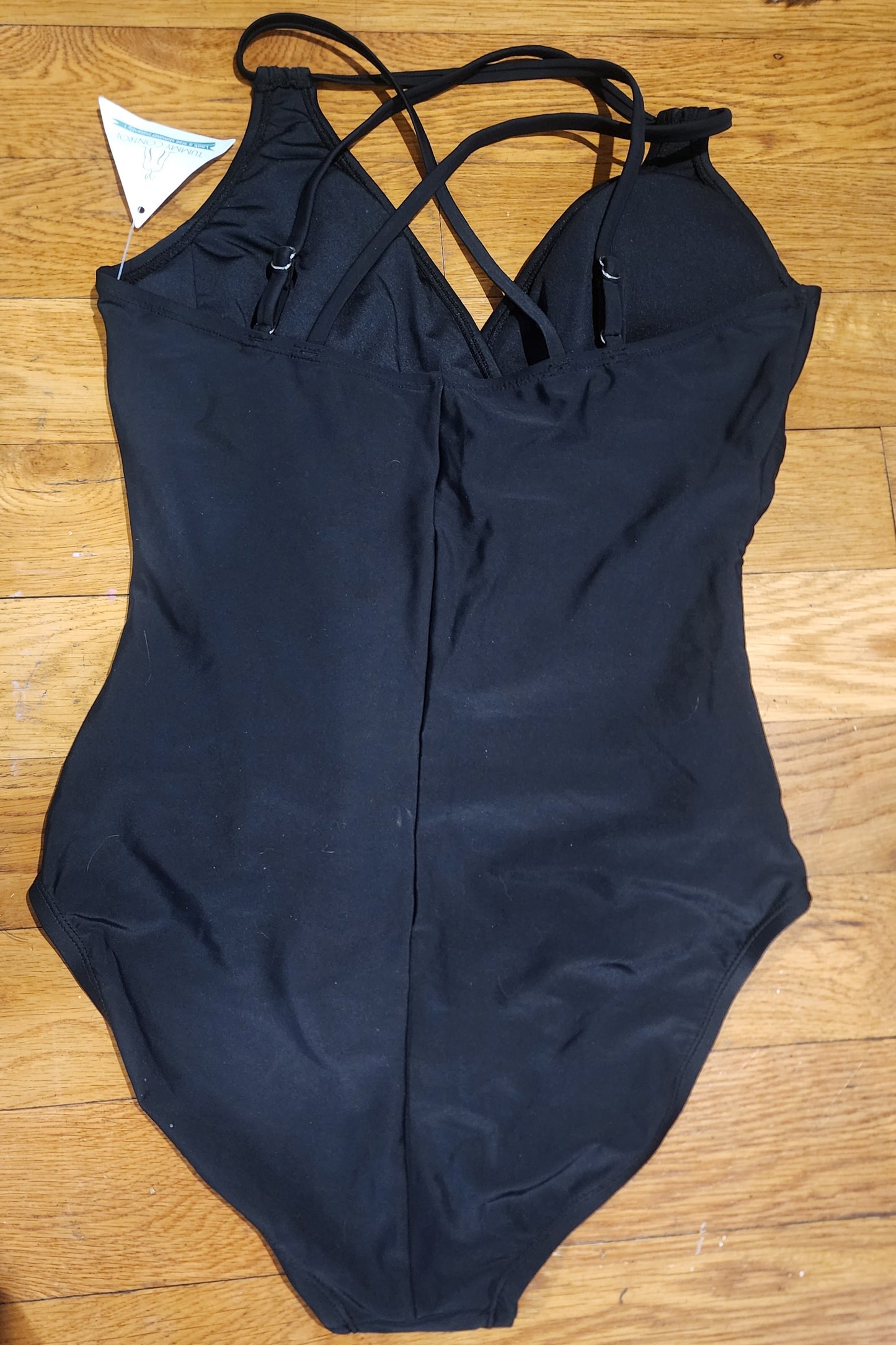 Slimming Black One-Piece Swimsuit (L/10) -  Brand new, never worn.