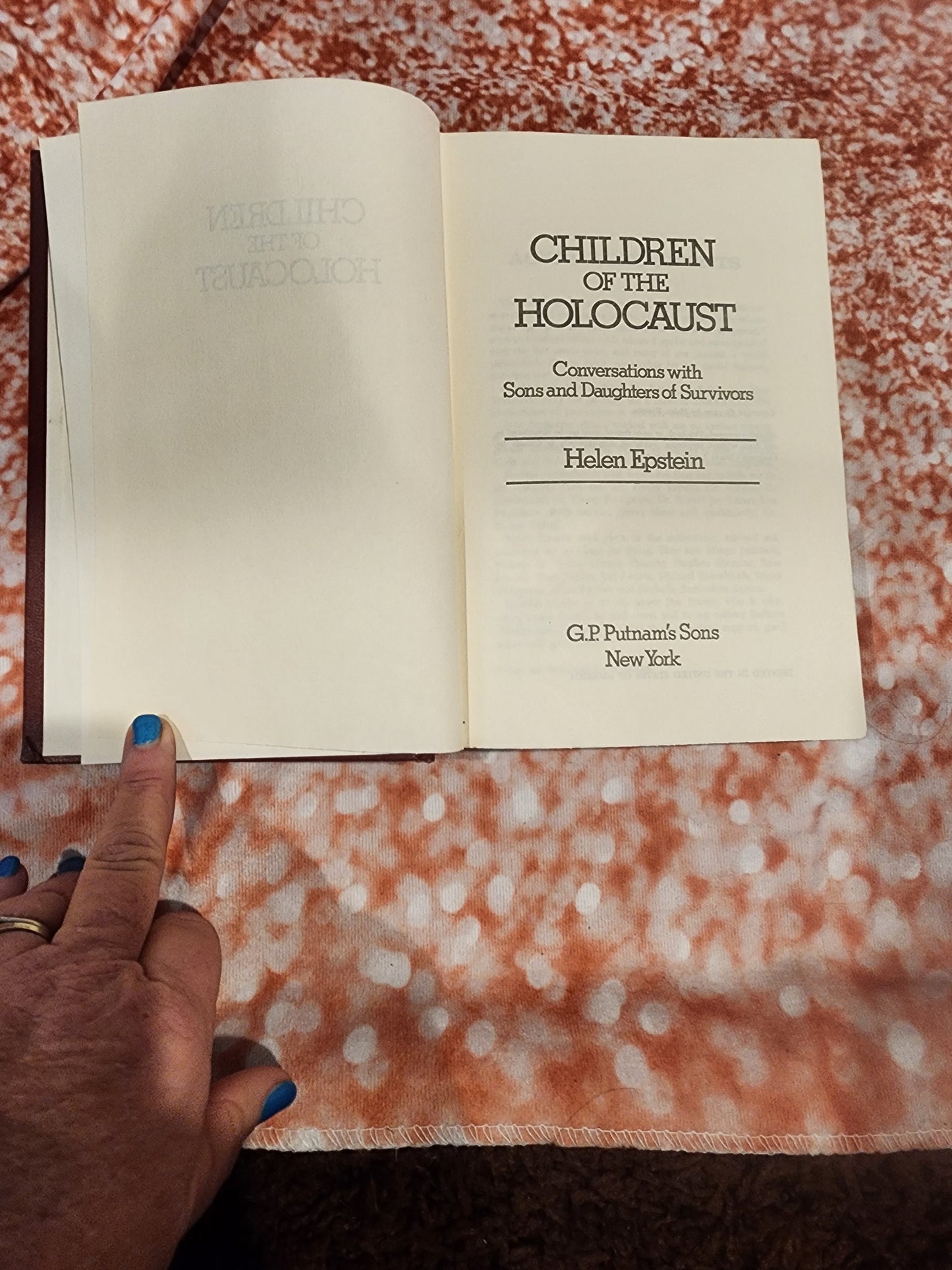 Children of the Holocaust: Conversations with sons and daughters of survivors