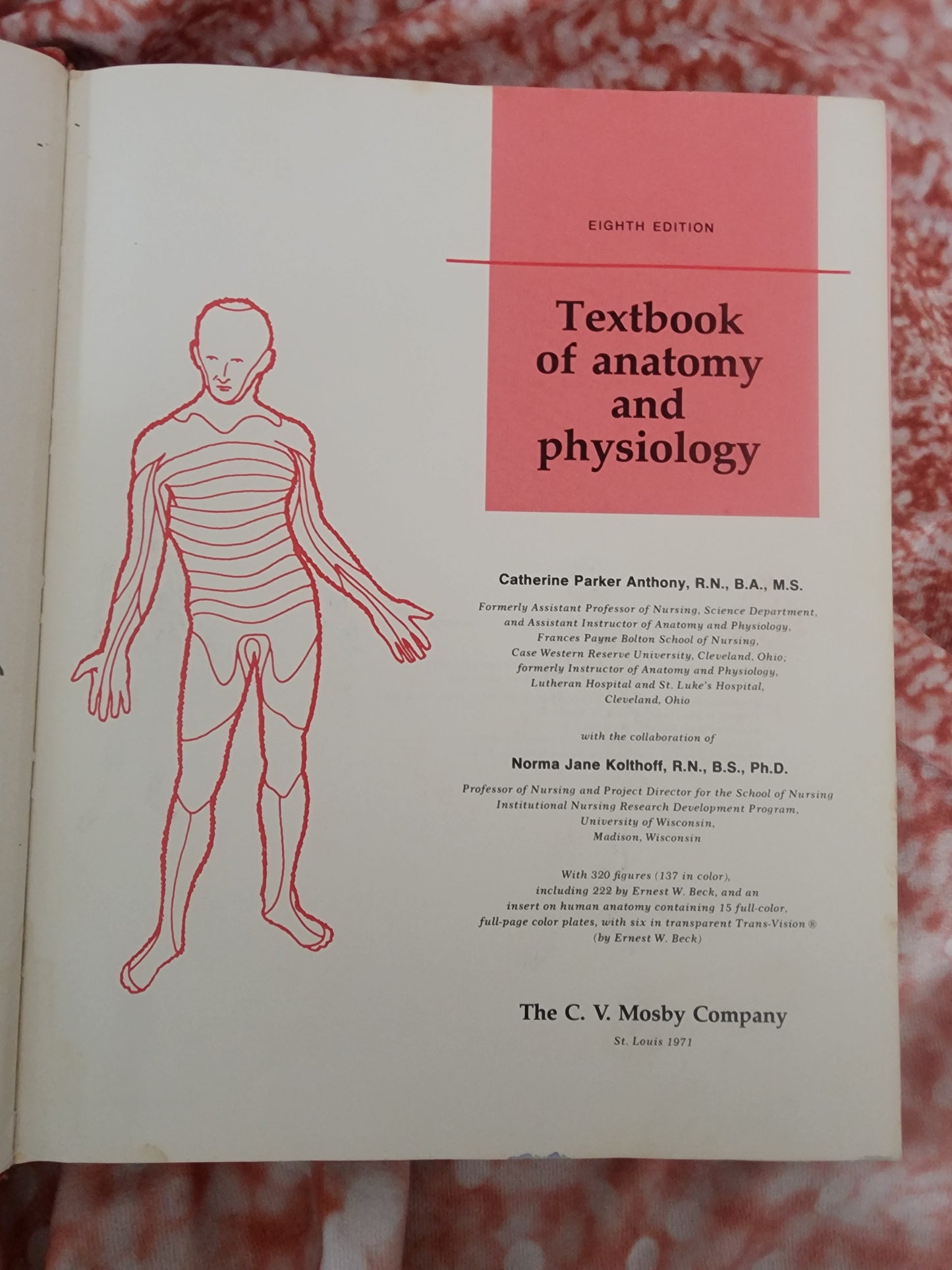 Textbook of Anatomy and Physiology 8th Edition 1971 Anthony and Kolthoff