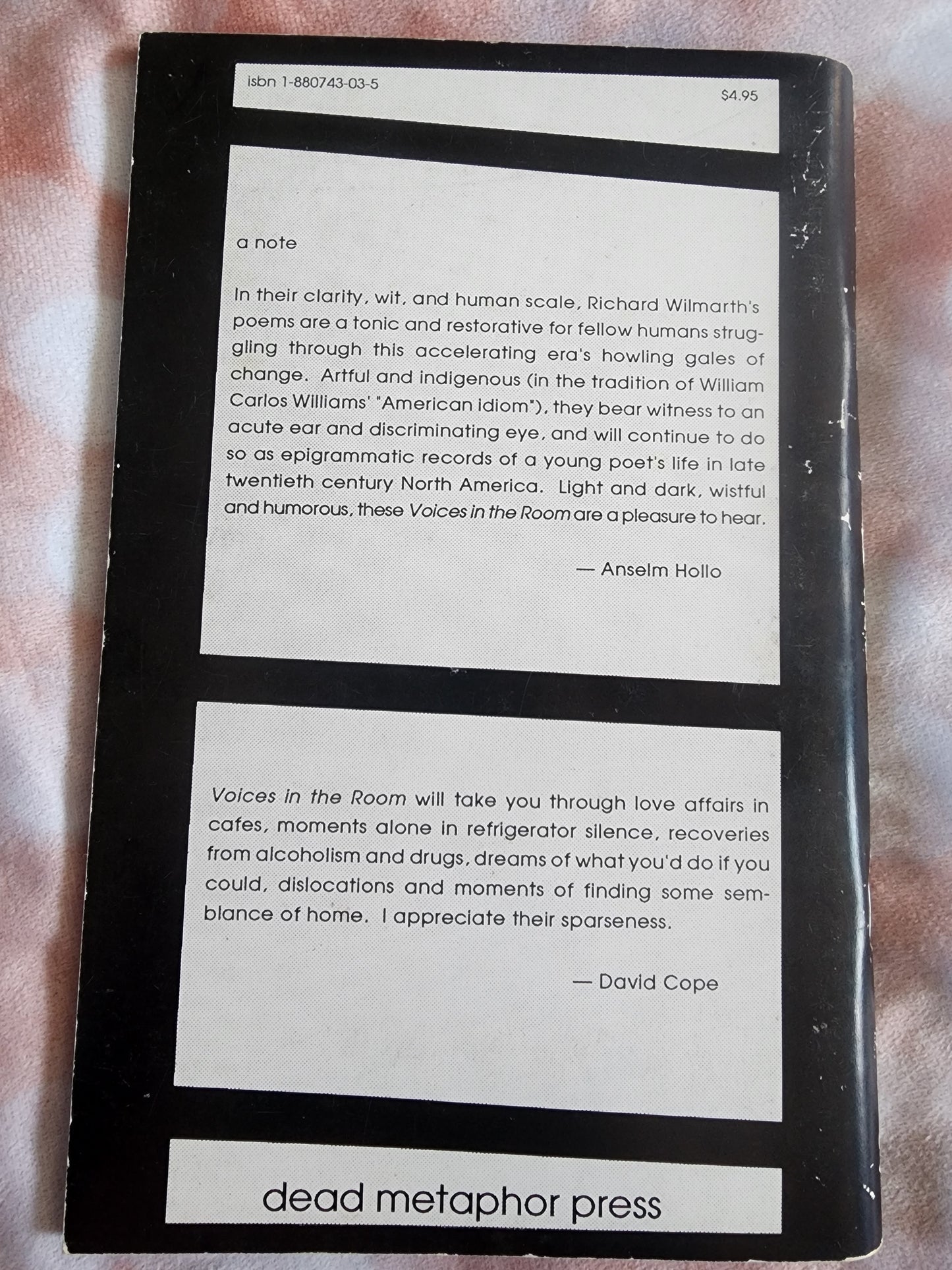 Voices in the Room by Richard Wilmarth Poem Book