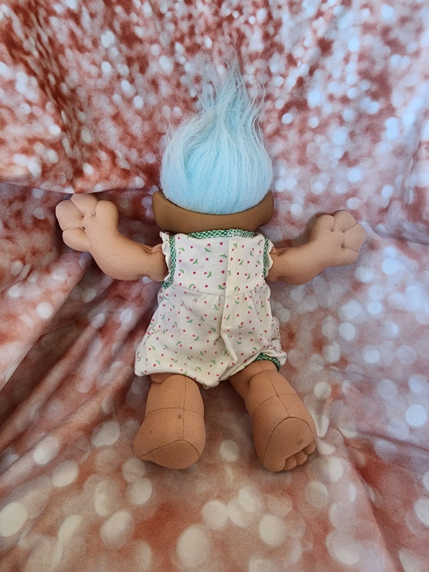 Treasure Troll Soft Body DOLL Blue Hair 12" by Ace Novelty