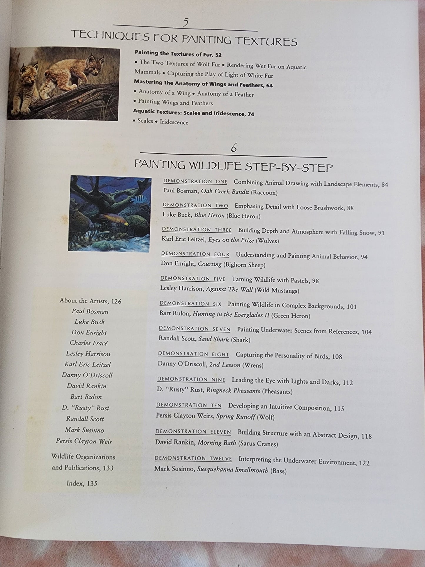 Wildlife Painting Step by Step hardback Book by Patrick Seslar. Art Book