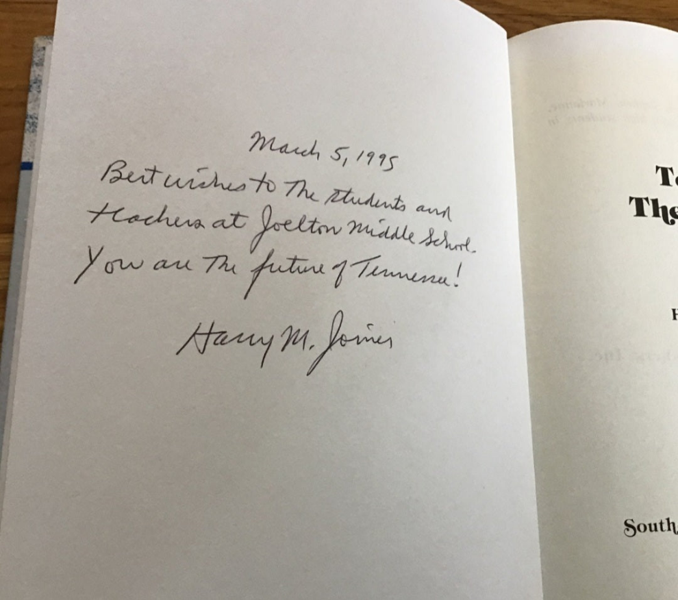 Tennessee Then and Now signed by author