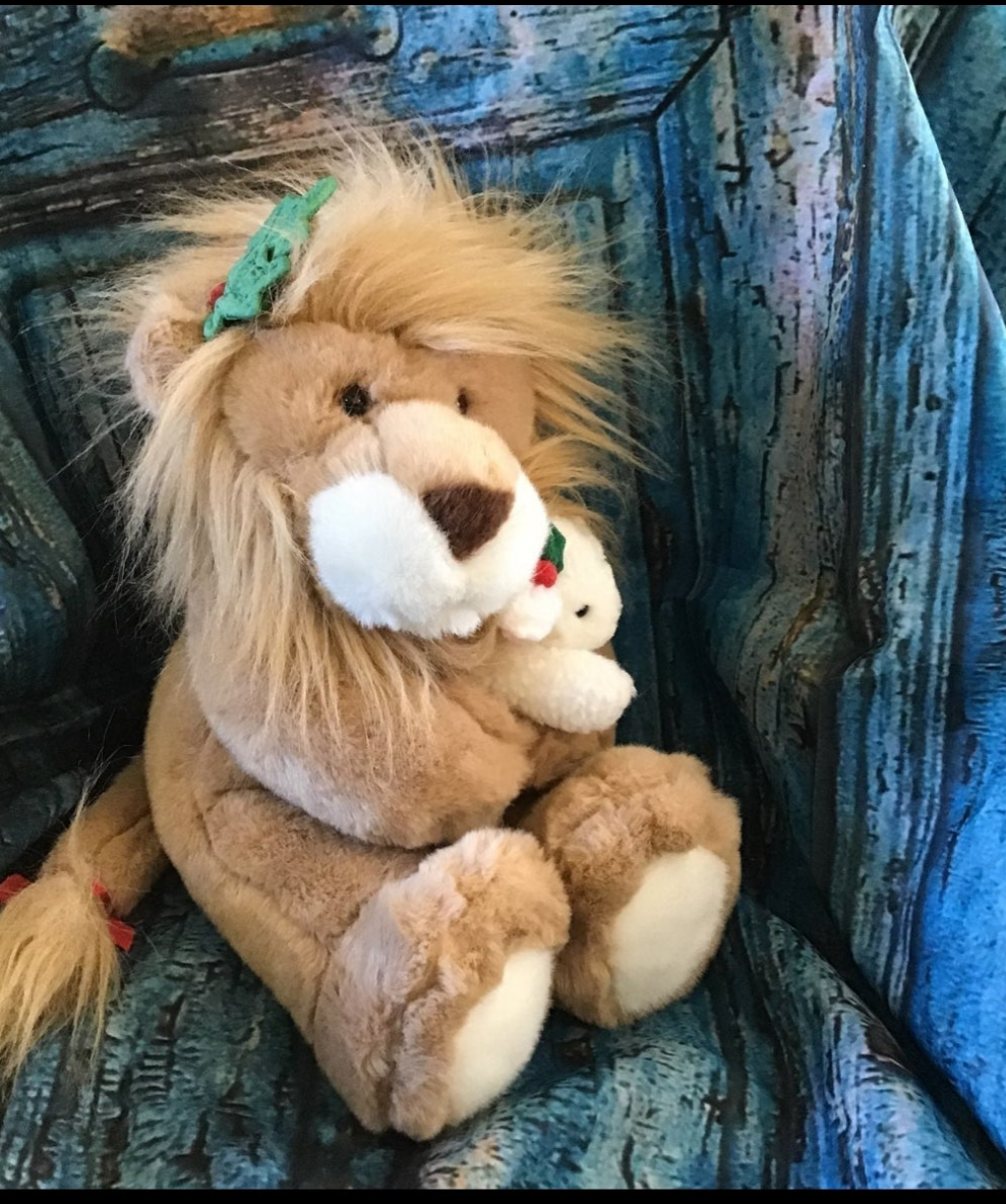 Christmas Lion & Lamb Plush Doll 14" by commonwealth