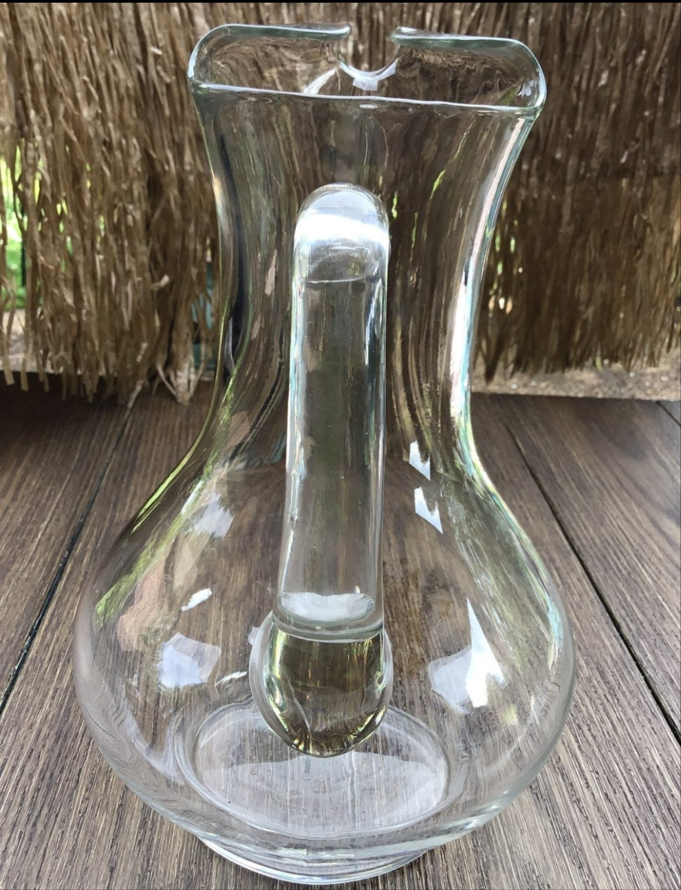 Beautiful Glass Clear Crystal Pitcher 10 3/4"