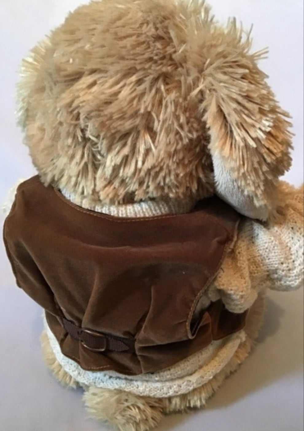 Cuddly Plush Bunny Rabbit dressed in sweater & Vest