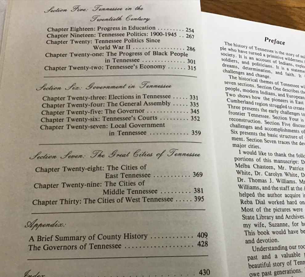 Tennessee Then and Now signed by author