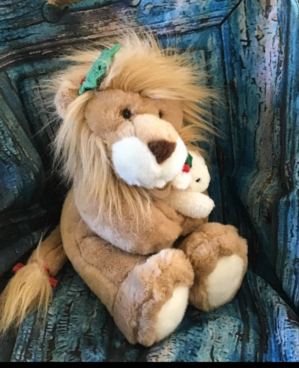 Christmas Lion & Lamb Plush Doll 14" by commonwealth