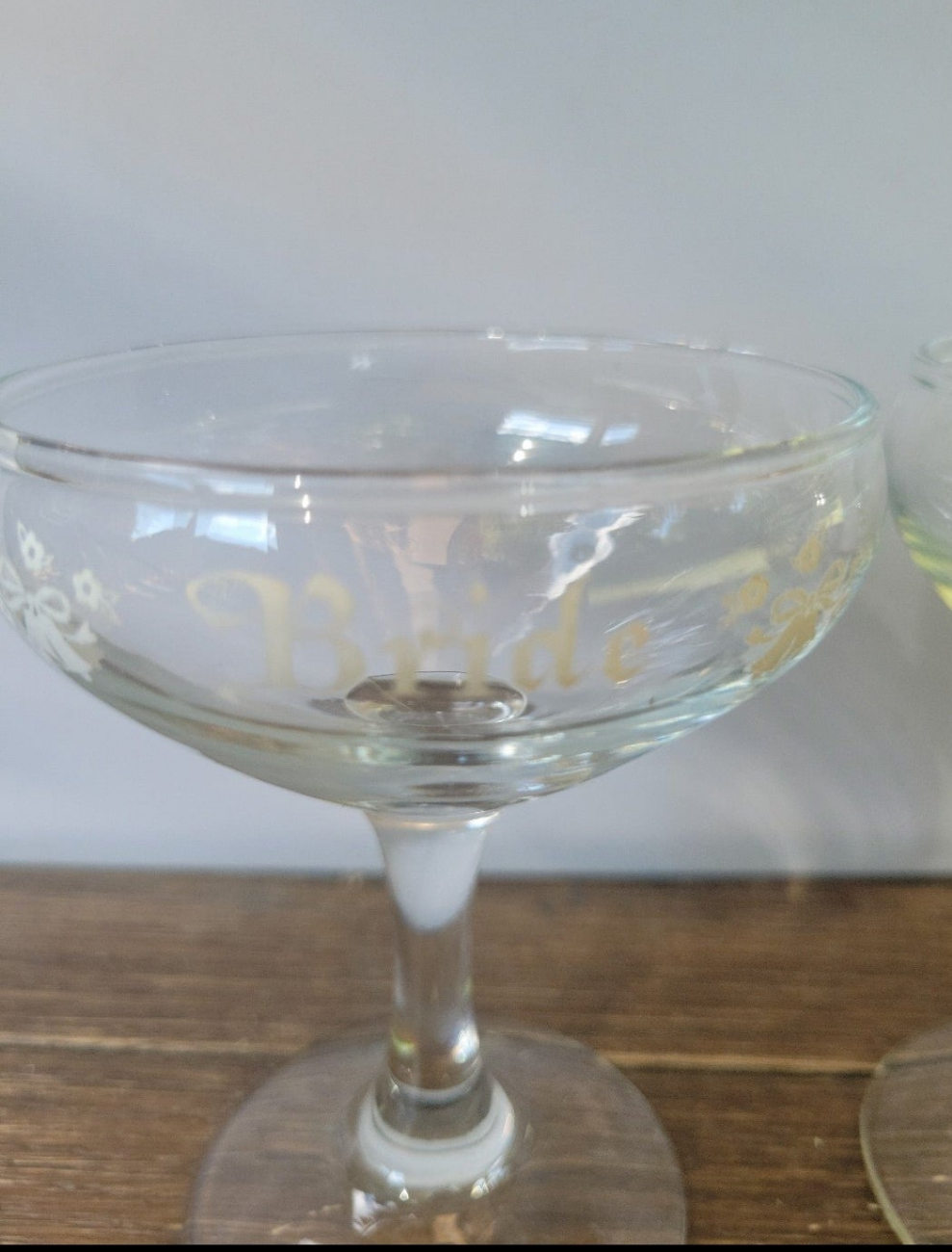 VINTAGE 1973 Toast the Bride & Groom Wine Glasses for your Wedding