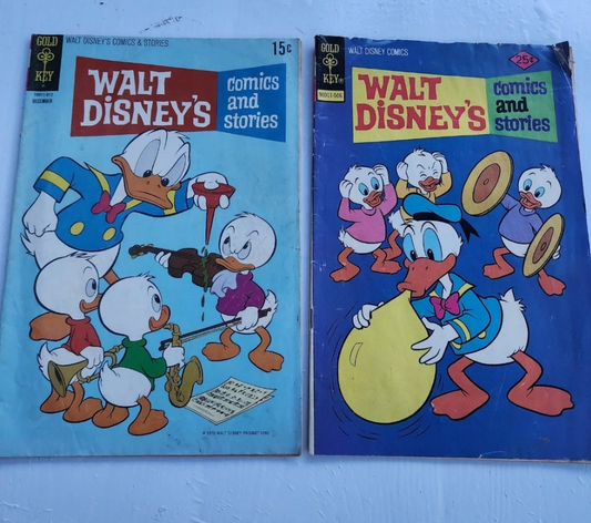 2 Gold Key Walt Disney Comics & Stories Featuring Donald Duck #3 1970  #9 1975