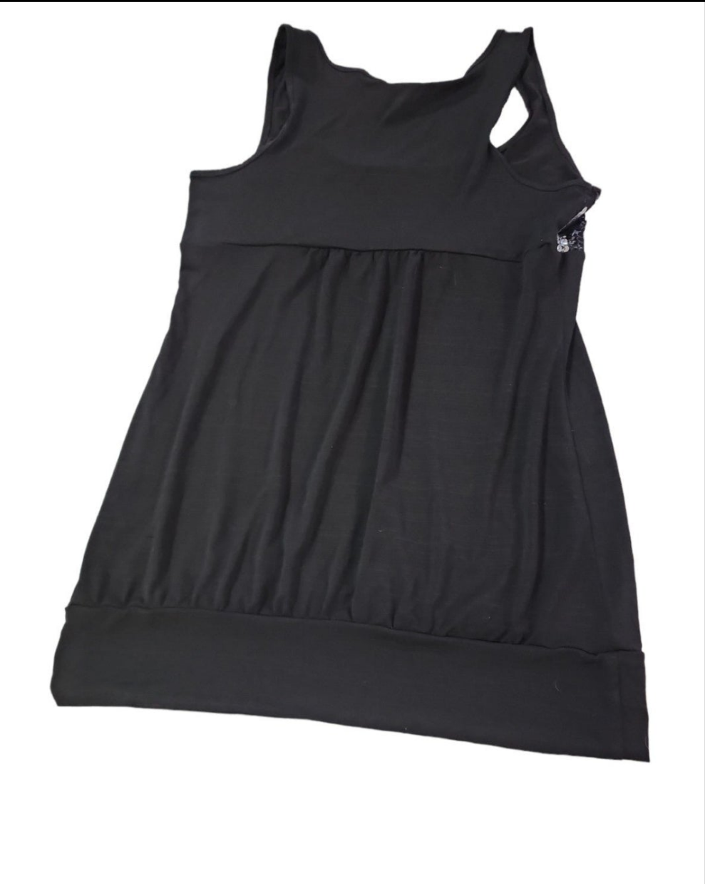 Women's Classy Black Sleeveless Top with sequins Large