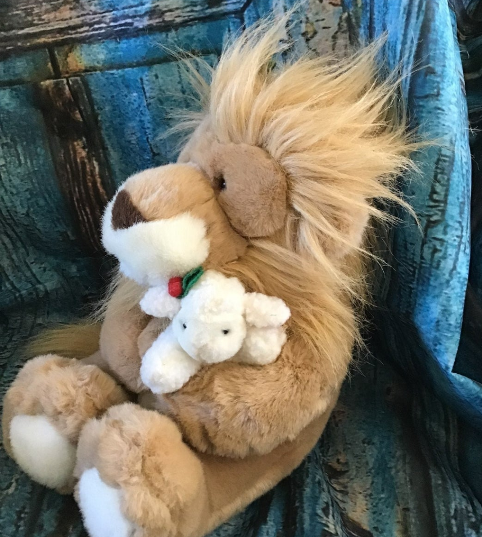 Christmas Lion & Lamb Plush Doll 14" by commonwealth