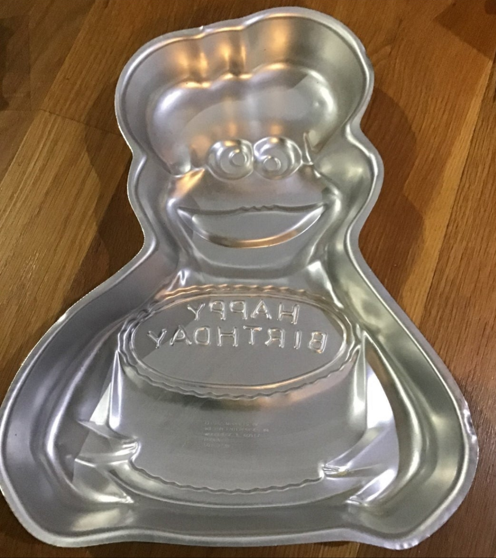 Vintage Cookie Monster  cake pan from 1982