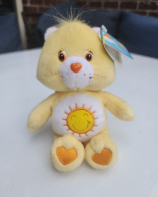 Care Bear 8" Funshine sunshine plush bear in good condition