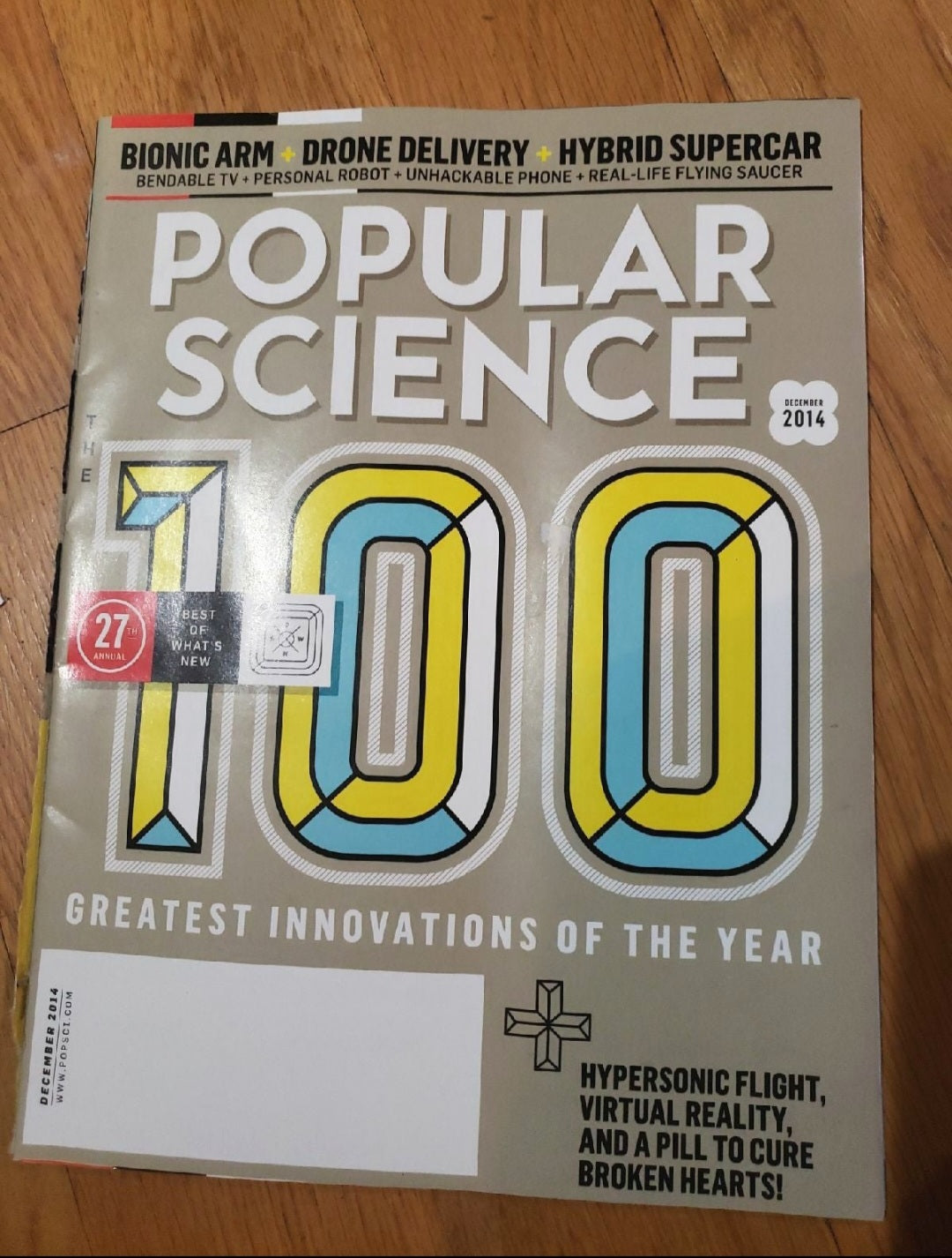 Popular Science magazine, December 2014 issue featuring the "100 Greatest Inventions of the Year.