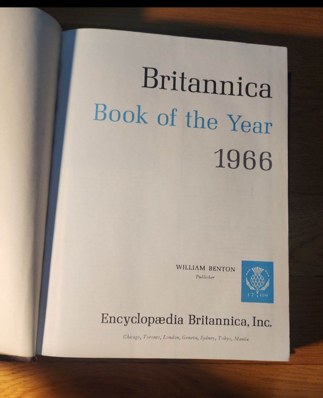 Vintage Book Britannica Book Of The Year 1966