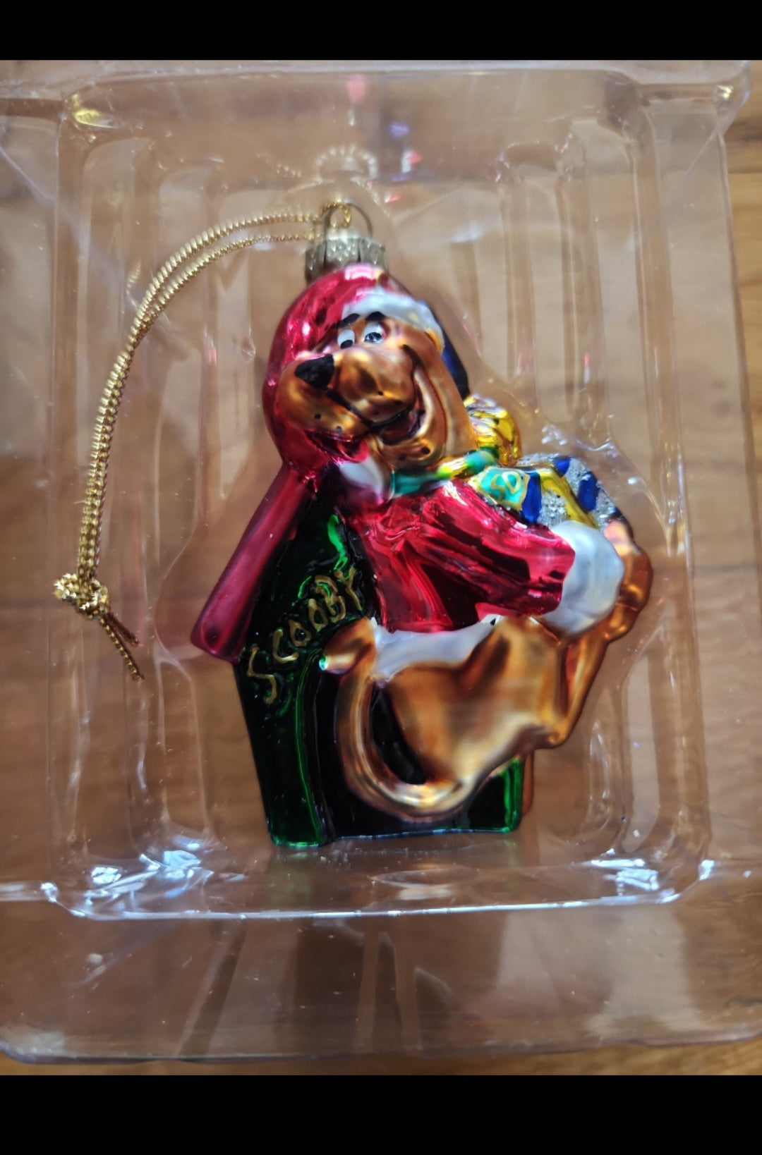 TREVCO CARTOON NETWORK SCOOBY DOO GLASS Christmas ORNAMENT IN ORIGINAL BOX!!!