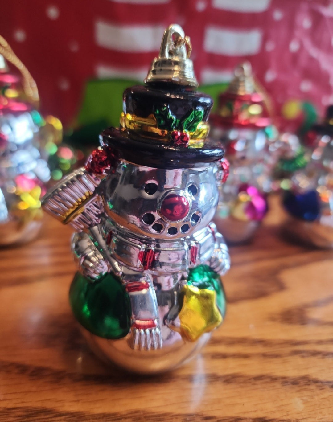 4 Christmas Snowman Ornaments