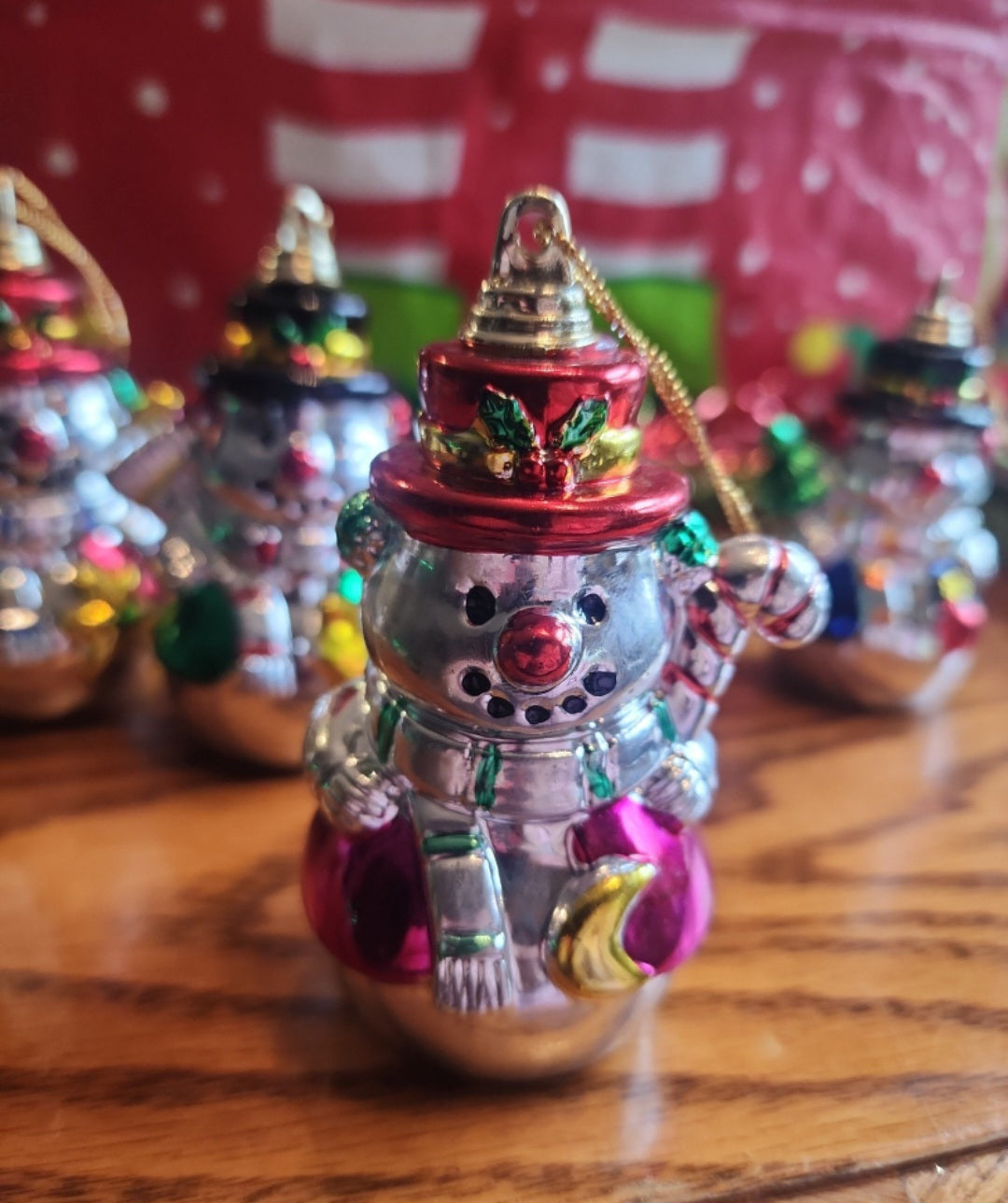 4 Christmas Snowman Ornaments