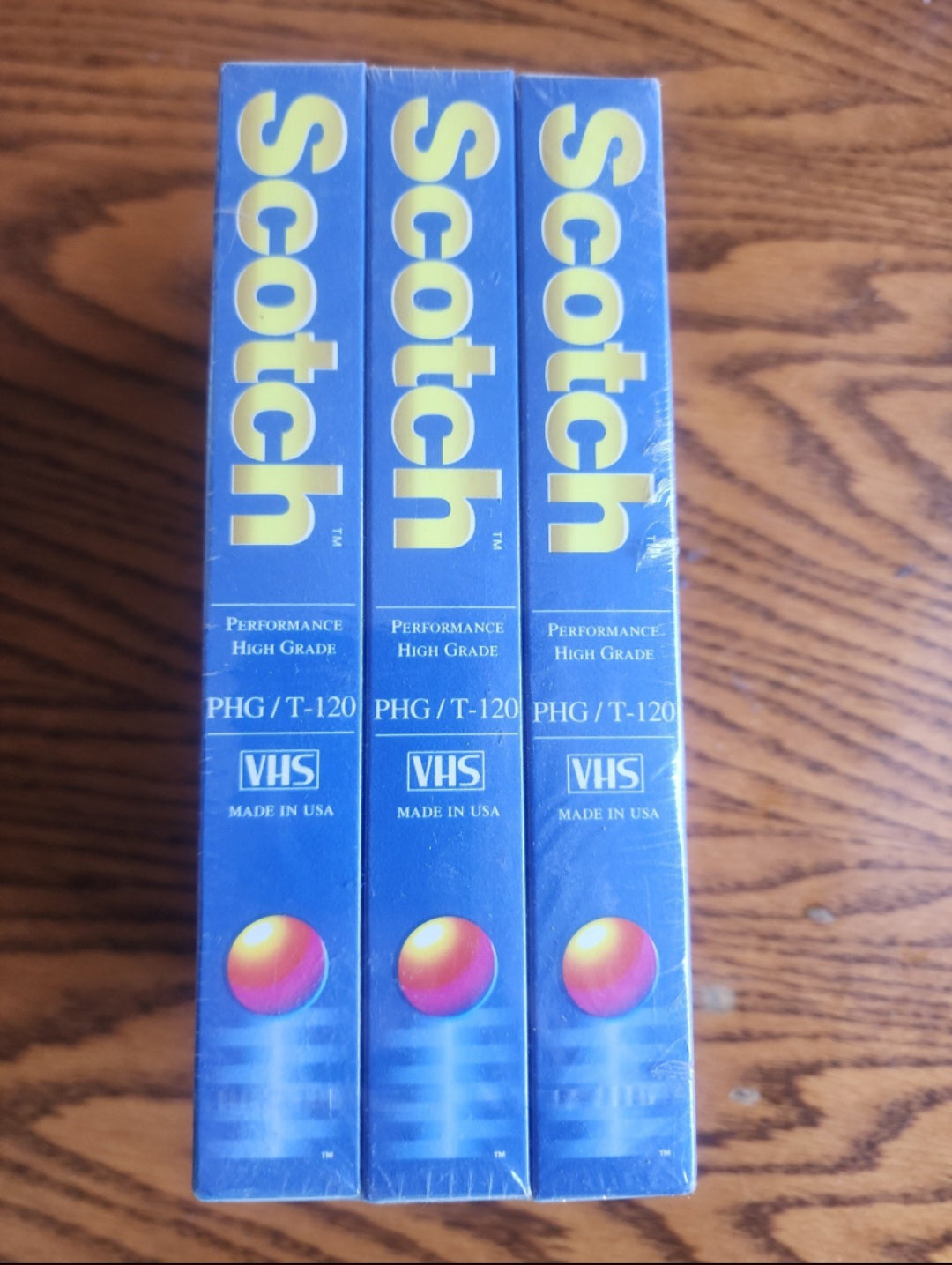 Scotch VHS Tapes Performance High Grade PHG And HS/T-120 New & Sealed 3 Pack