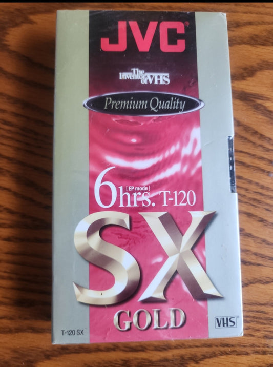 JVC SX GOLD 6 Hours T-120 VHS BLANK TAPE Factory Sealed NEW for VCR Recorder.