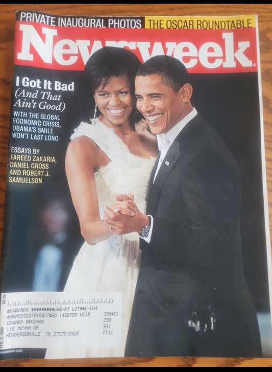 Newsweek Magazine Obama Inauguration Issue Feb 2, 2009  in good condition