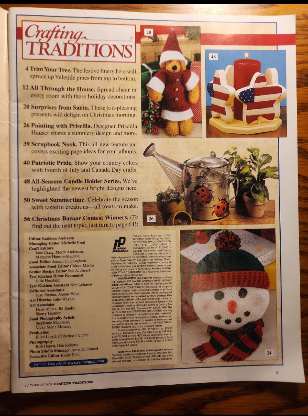 Christmas crafting Traditions July August 2002