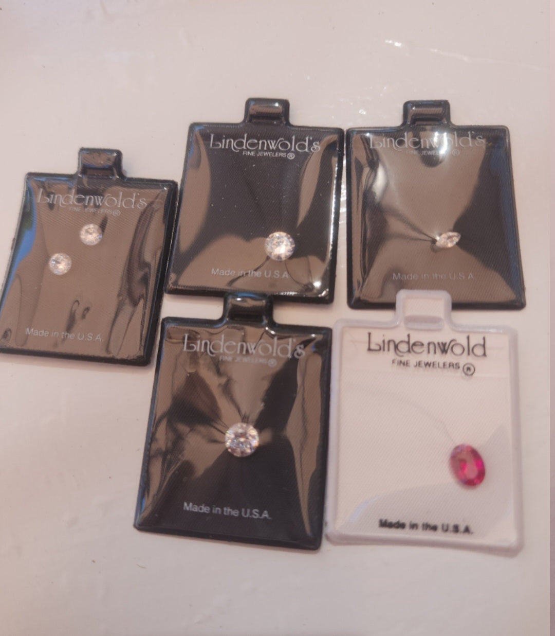 Linderwold's fine Jewelry Replacement Stones 5 separate packs.