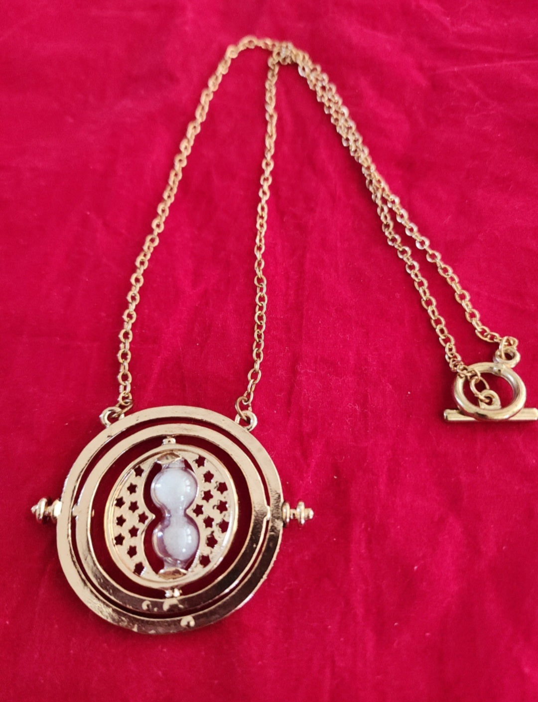 Golden Harry Potter Time Turner Necklace Harry Potter Necklace Jewelry