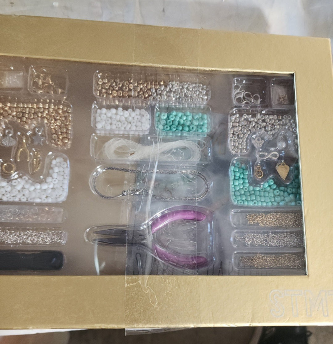 STMT DIY Jewelry kit as shown in photo with beads and charms.