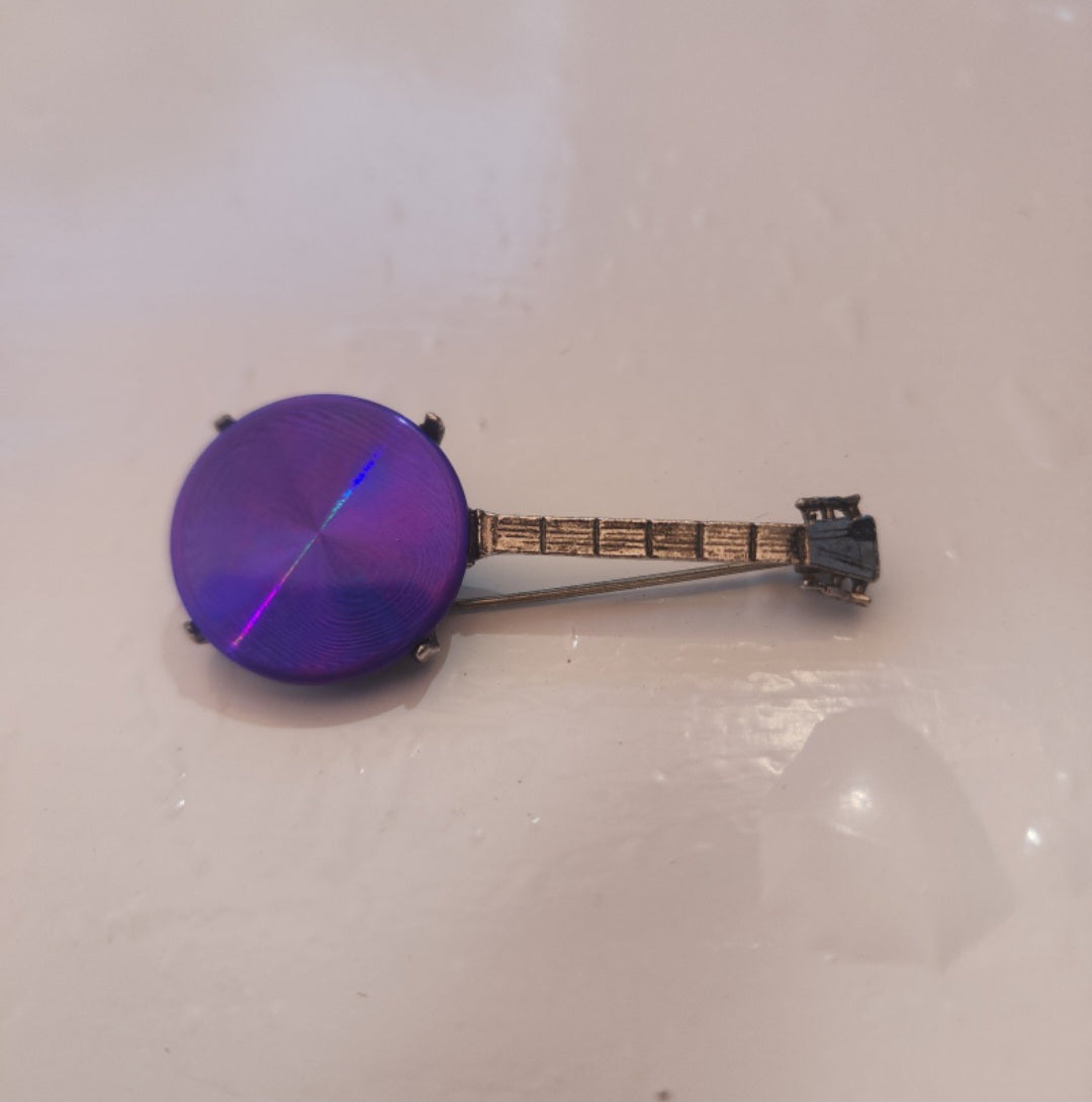 1960’s Jewelarama Holographic Banjo Pin Brooch