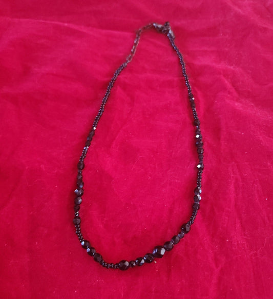 Carolina Herrera Necklace with lustrous black glass beads