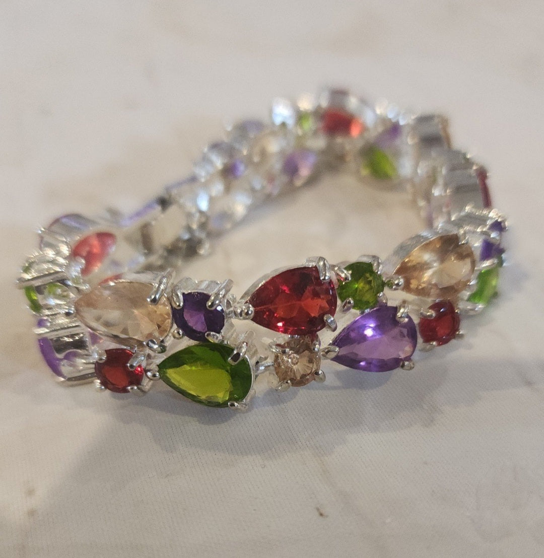 Colorful  Bracelet Cubic Zirconia Tennis Bracelet