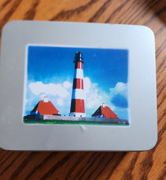 Lighthouse Pocket Watch and Money Clip in Tin Box