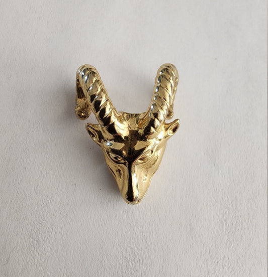 Gold plated Ram Head's Pendant