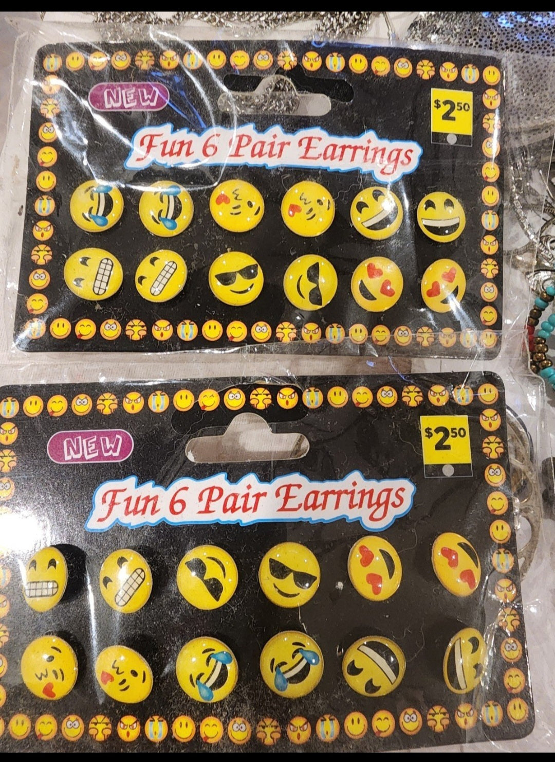 2 Packs of Emoji Earring