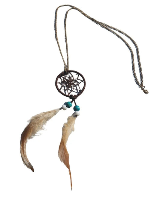 Dream Catcher with Feathers on chain