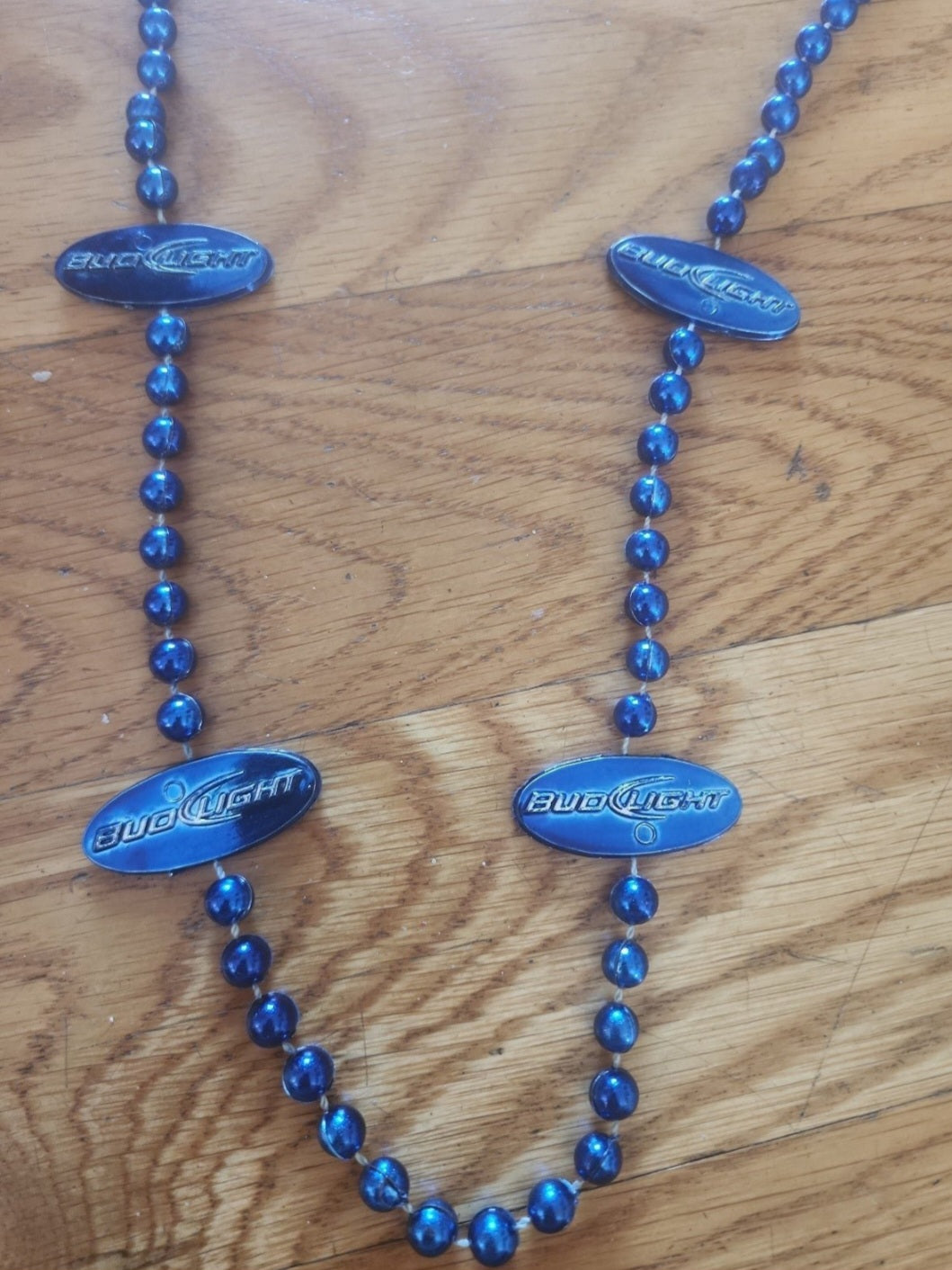 2 Strands Mardi Gras Necklace Bud Light St. Patrick's Day Beads Beer Merchandise