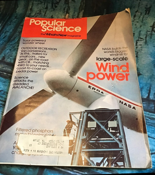 Vintage Popular Science Magazine - March 1976 - Solar Powered Wonder Wheel