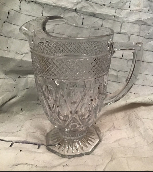 Beautiful vintage pitcher by Imperial Glass in the popular Cape Cod pattern