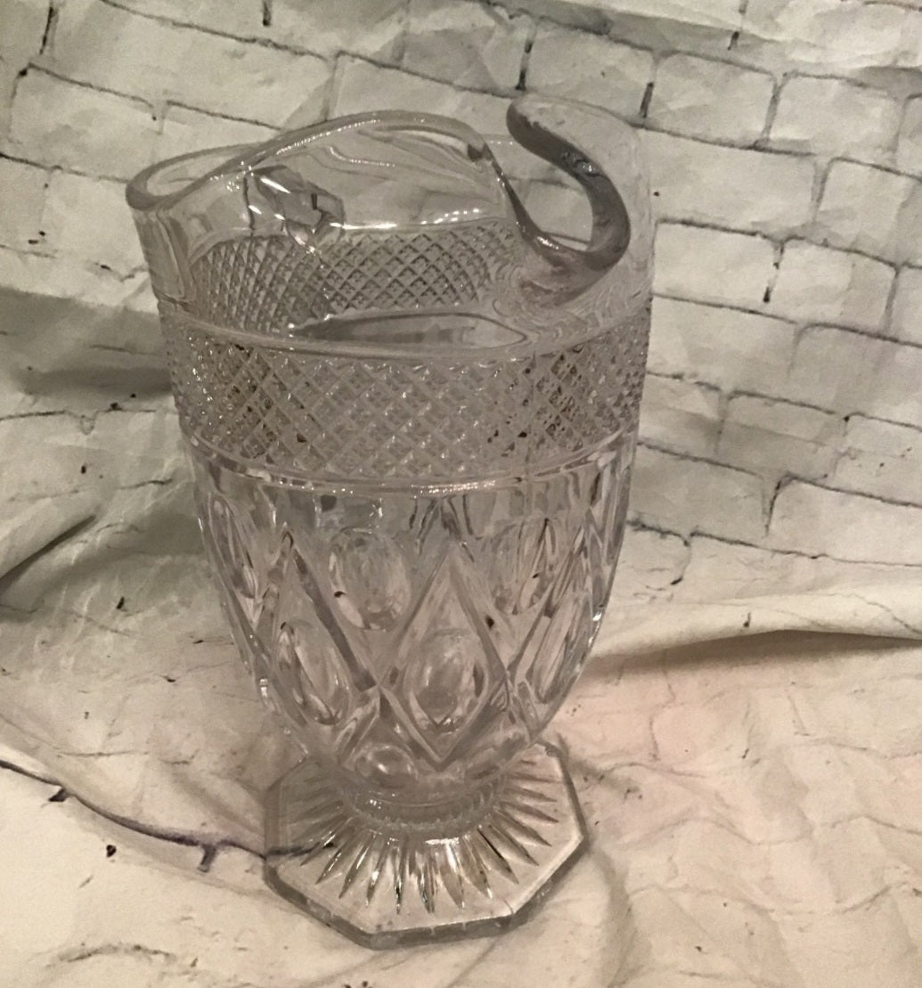 Beautiful vintage pitcher by Imperial Glass in the popular Cape Cod pattern