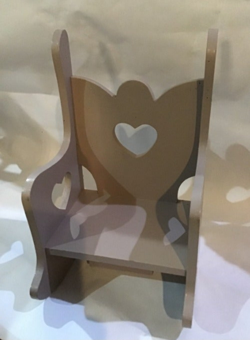 Wooden Musical Doll Chair with Heart cutout