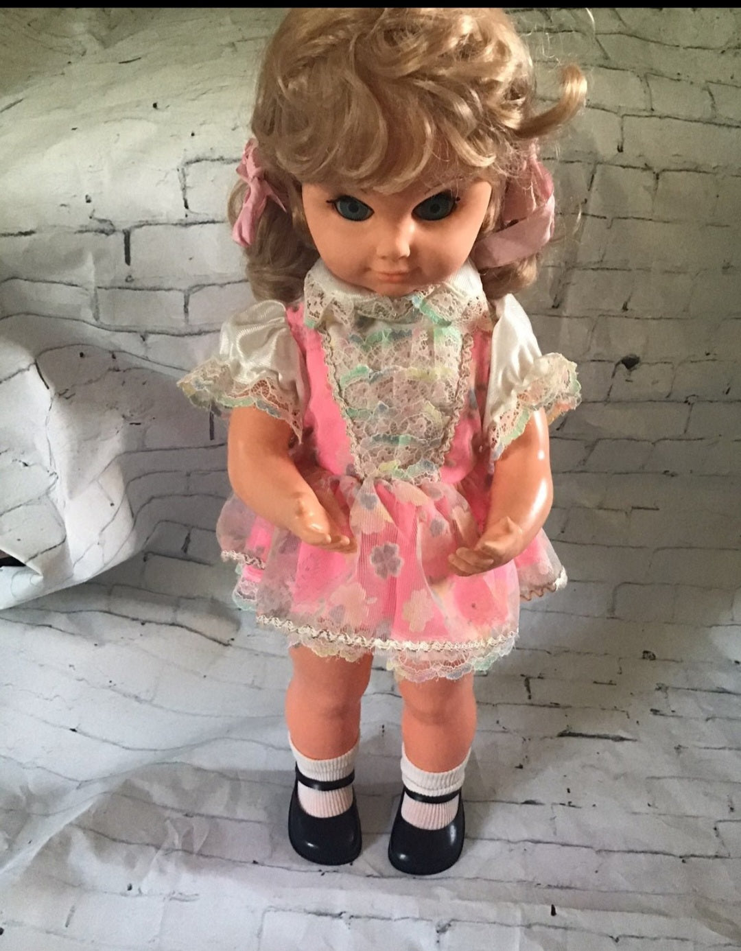 Delightful vintage June musical doll, measuring 19"