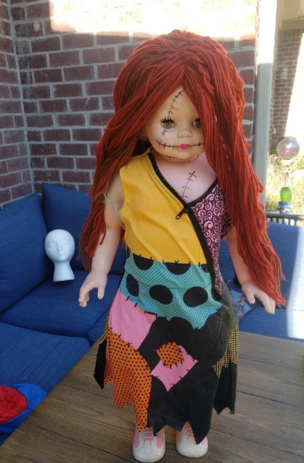 Halloween Creepy Big Sally Doll Nightmare before Christmas 31" tall, vintage dol