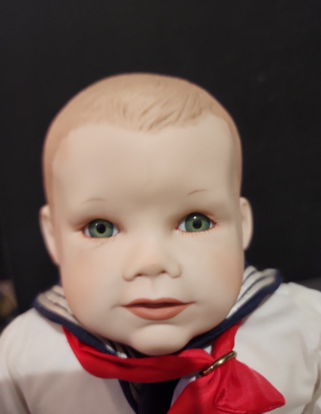 Vintage Porcelain Matthew Sailor Baby Boy Doll