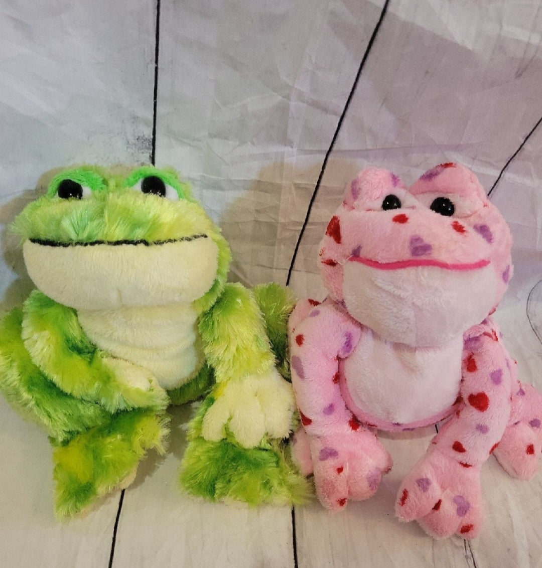 Webkinz Plush Frogs - Tie Dye & Valentine's Heart Frog