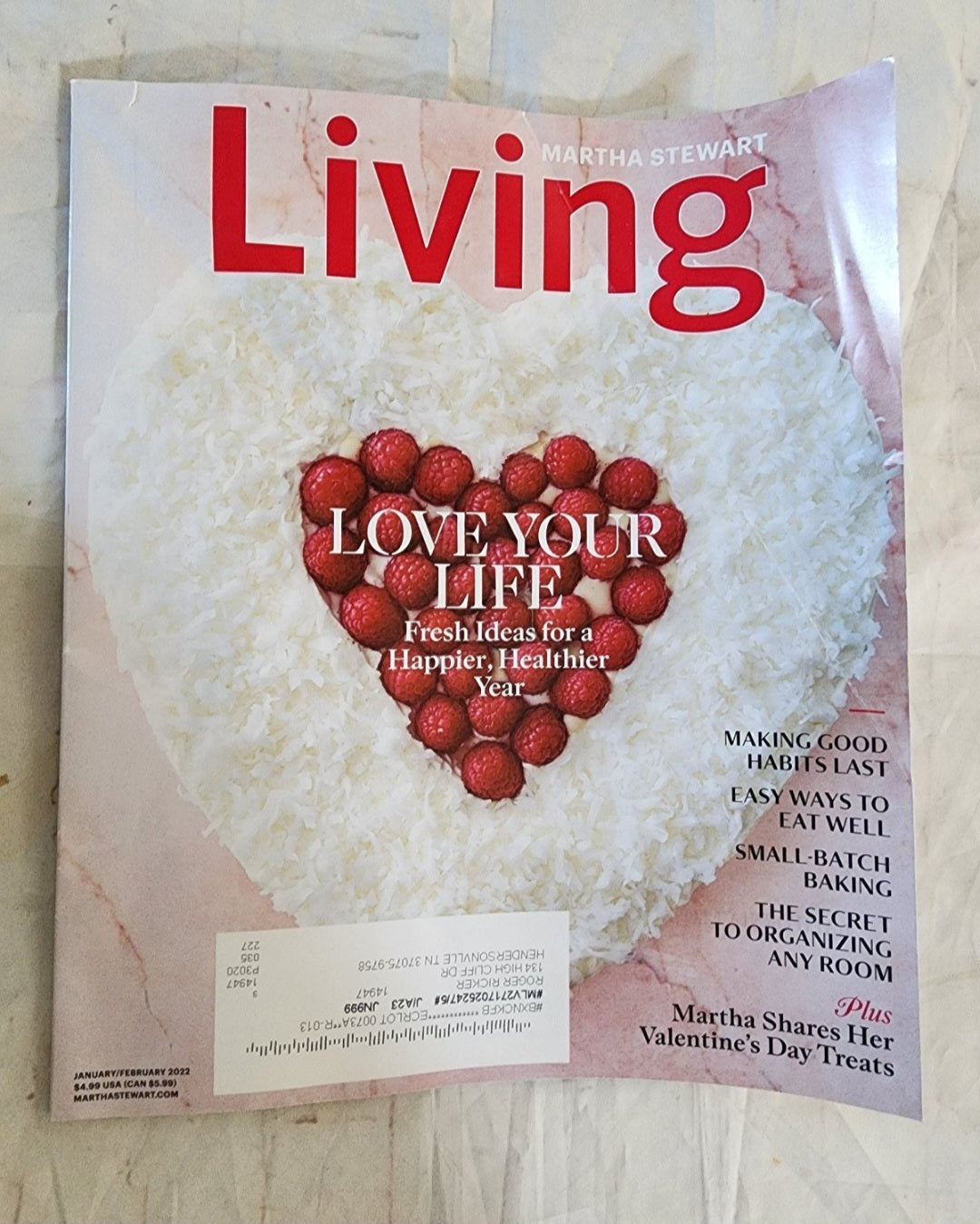 Martha Stewart Living Jan/Feb 2022 Valentines