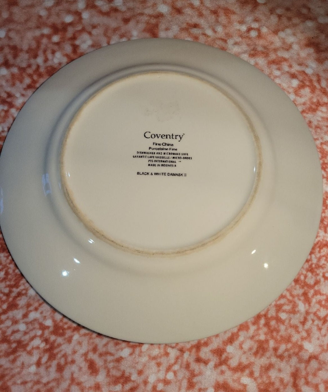 Dinner Plate - Coventry Black & White Damask II by 222 Fifth (27)